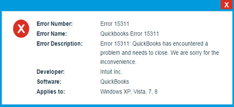 QuickBooks Payroll Error 15311