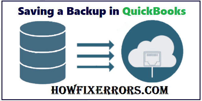 Saving a Backup in QuickBooks.