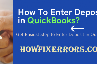 Enter Deposits in QuickBooks.