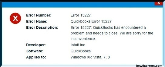 QuickBooks Error 15227 - What it is - Causes - Sysmptoms - How to Fix