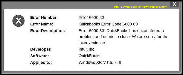 quickbooks error 6000 80 - what is it, causes, symptoms, solutions