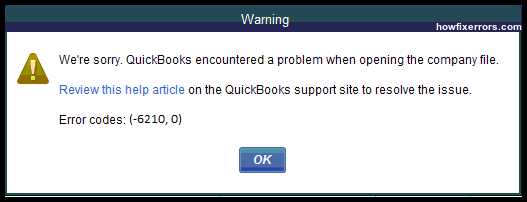QuickBooks Error Code 6210 quickbooks error 6110 what it is causes solutions