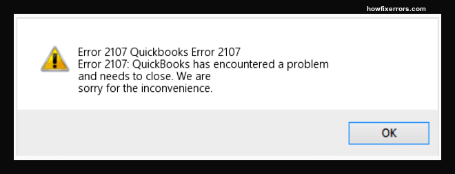 QuickBooks Error 2107 - Payroll Problem quickbooks payroll error 2107